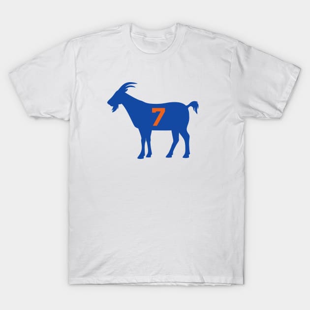 NY GOAT - 7 - White T-Shirt by KFig21